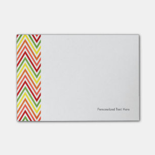Colourful Zigzag Chevron Pattern Post-it Notes