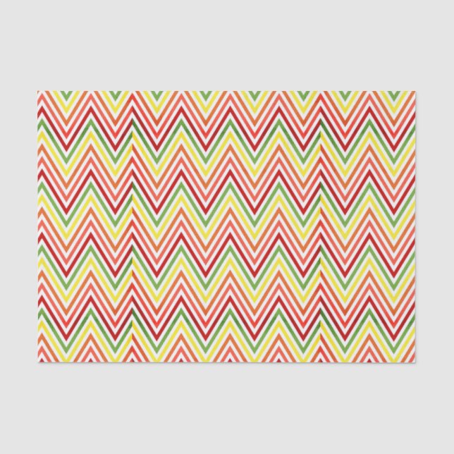 Colourful Zigzag Chevron Pattern Tissue Paper (Front)