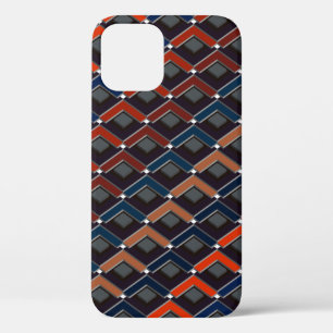 Colourful zigzag Karo-steps Case-Mate iPhone Case