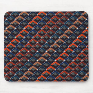 Colourful zigzag Karo-steps Mouse Pad