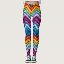 Colourful zigzag leggings