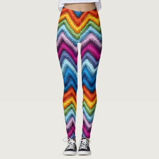 Colourful zigzag leggings