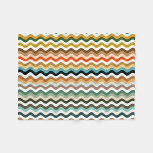 Colourful Zigzag Multicolored Pattern Fleece Blanket