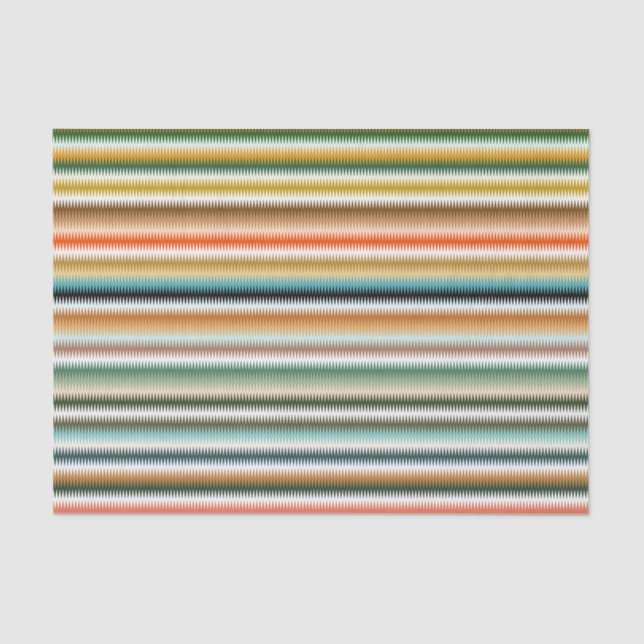 Colourful Zigzag Multicolored Pattern Tissue Paper (Front)