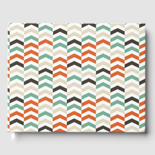 colourful zigzag pattern background guest book