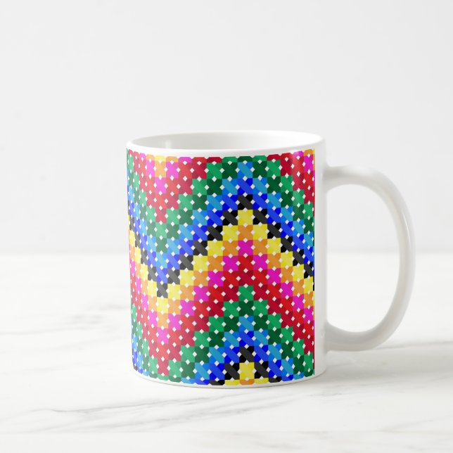 Colourful zigzag pattern coffee mug (Right)
