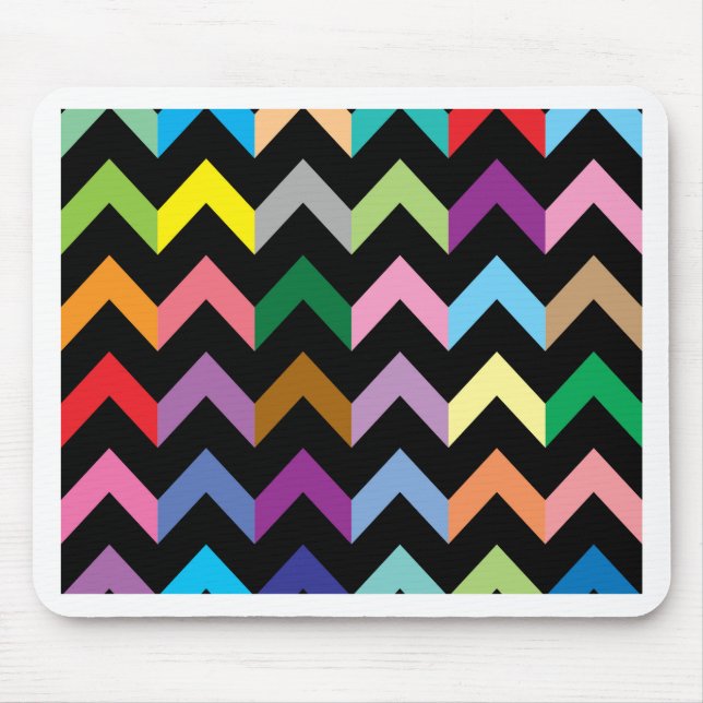 Colourful zigzag pattern mouse mat (Front)