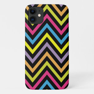 Colourful Zigzag, Rainbow Zigzag, Colourful Chevro iPhone 11 Case