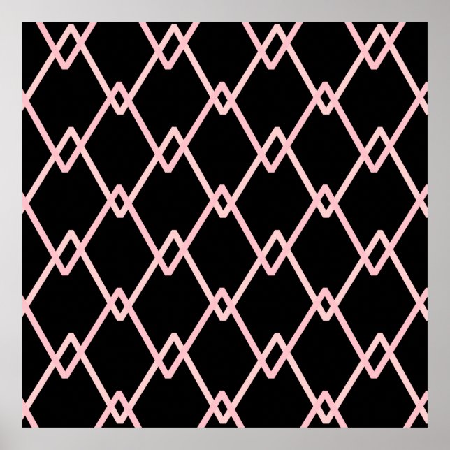 Colourful zigzag striped pattern background. Illus Poster (Front)