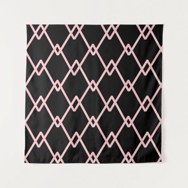 Colourful zigzag striped pattern background. Illus Tapestry (Front)