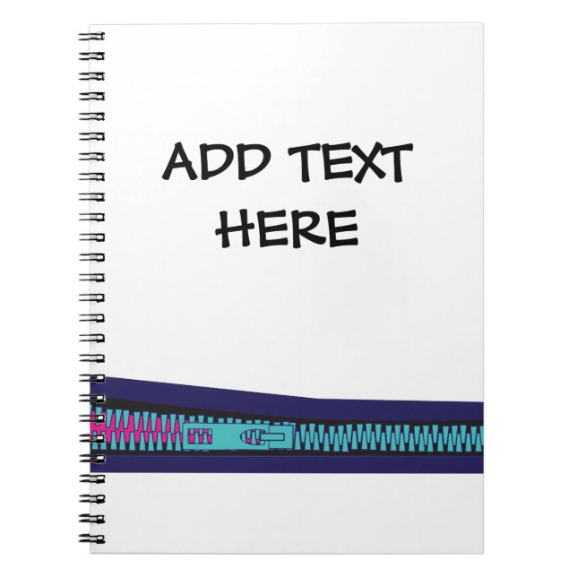 colourful zip design  notebook (Front)