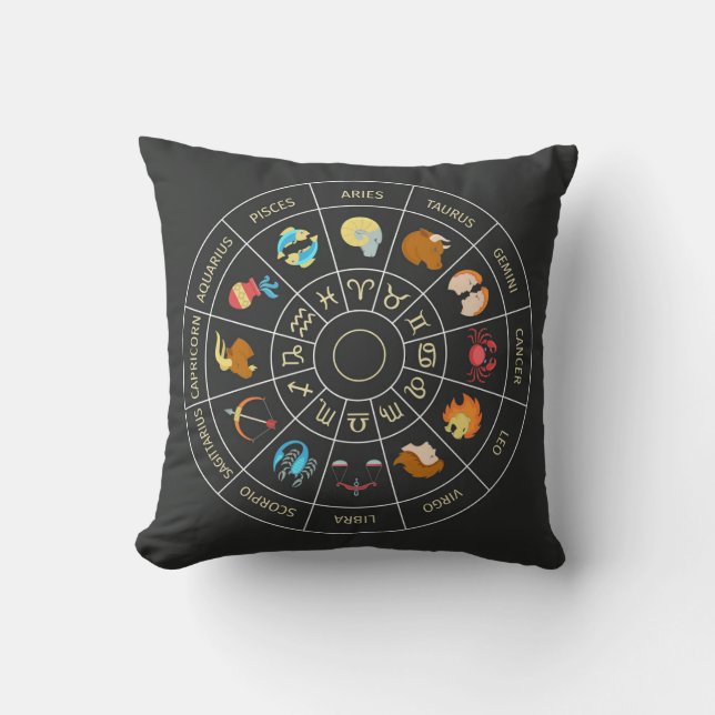 Colourful Zodiac Cushion (Front)