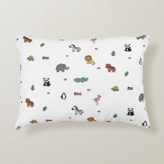 Colourful Zoo Animal Fun Decorative Cushion