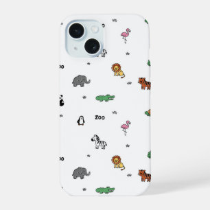 Colourful Zoo Animal Fun iPhone 15 Case