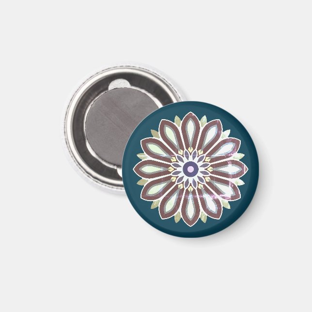 COLOURFULL FLOWER ART GIFT DAUGHTER MOM BOSS 2026 MAGNET (Front/Back)