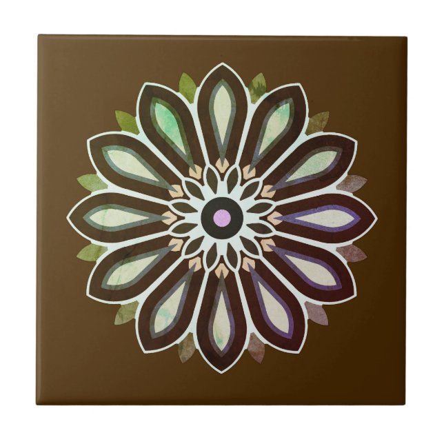 COLOURFULL FLOWER ART GIFT DAUGHTER MOM BOSS 2026 TILE (Front)