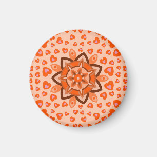 COLOURFULL LOVE HEARTS VALENTINE , BIRTHDAY GIFT MAGNET
