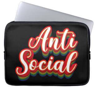 Colourfully Anti Social Laptop Sleeve