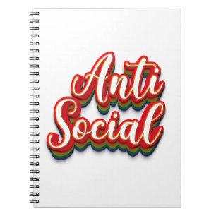 Colourfully Anti Social Notebook