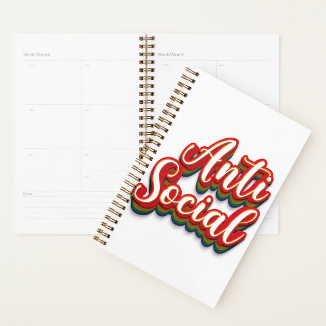 Colourfully Anti Social Planner (Display)