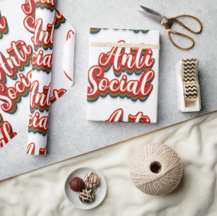 Colourfully Anti Social Wrapping Paper