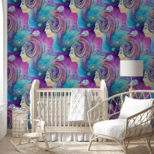 Colourfully ART of Faces - seamless pattern 5 Wallpaper