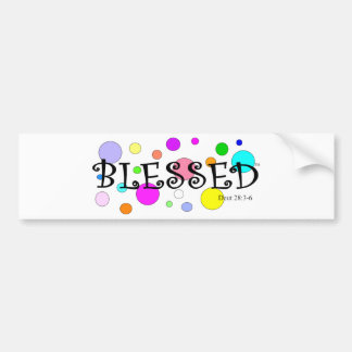 colourfully blessed bumper sticker