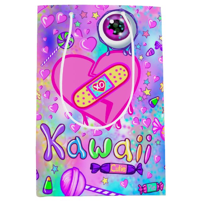 Colourfully Cute I Love Kawaii - Medium Gift Bag (Front)