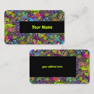 Colourfully Dots Spirals Hand Painting 1 Business Card