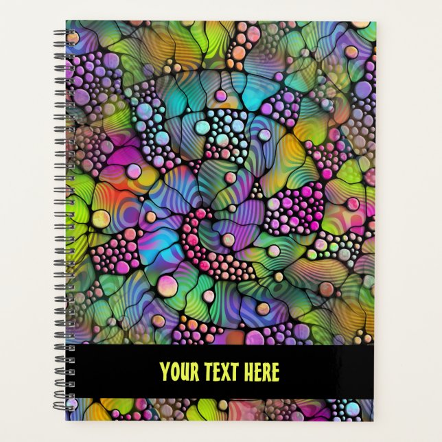 Colourfully Dots Spirals Hand Painting 1 Planner (Front)