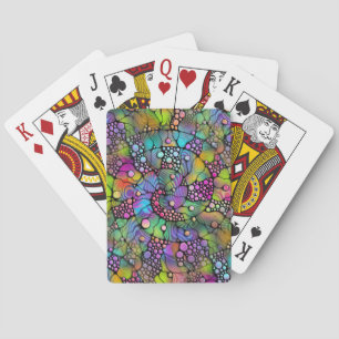 Colourfully Dots Spirals Hand Painting 1 Playing Cards
