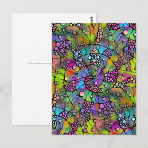 Colourfully Dots Spirals Hand Painting 1 Postcard