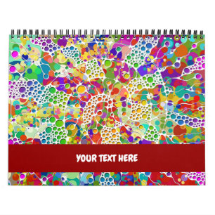 Colourfully Dots Spirals Hand Painting 2 Calendar