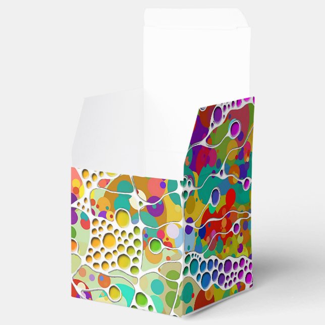 Colourfully Dots Spirals Hand Painting 2 Favour Box (Opened)