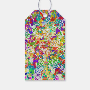 Colourfully Dots Spirals Hand Painting 2 Gift Tags