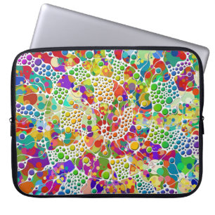 Colourfully Dots Spirals Hand Painting 2 Laptop Sleeve