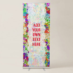 Colourfully Dots Spirals Hand Painting 2 Retractable Banner
