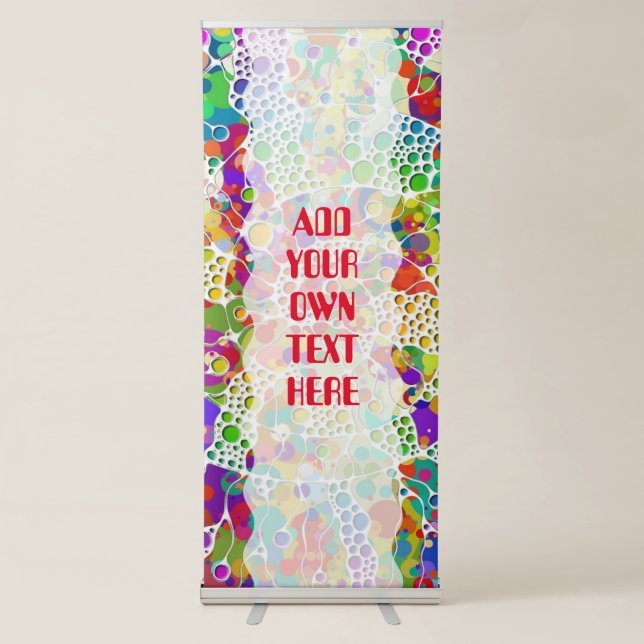 Colourfully Dots Spirals Hand Painting 2 Retractable Banner (Front)