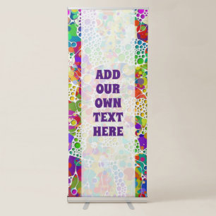 Colourfully Dots Spirals Hand Painting 2 Retractable Banner