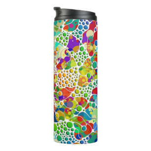 Colourfully Dots Spirals Hand Painting 2 Thermal Tumbler