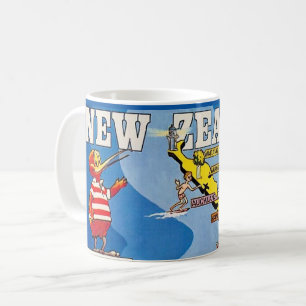 Colourfully Illustrated New Zealand Mug
