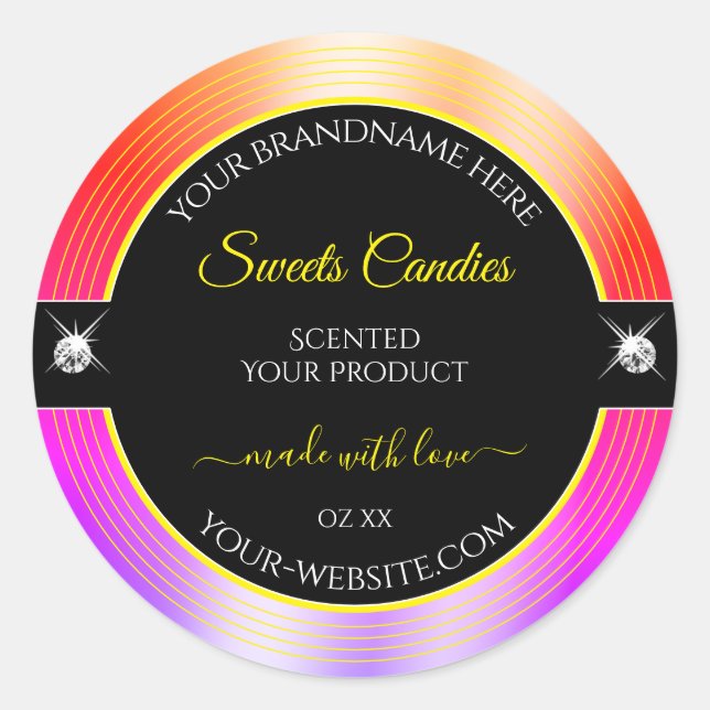 Colourfully Rainbow Black Brilliants Product Label (Front)