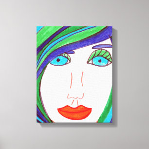 Colourific Hair Canvas Print