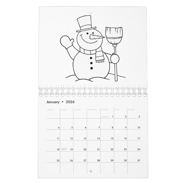 Colouring Book Calendar 2013 (Jan 2026)