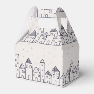 Colouring Book Christmas Village in the Snow Favour Box
