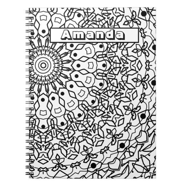 Colouring book, Personalised colouring , anti-stre Notebook (Front)