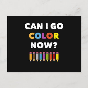 Colouring Books For Adults Design Can I Go Colour  Postcard