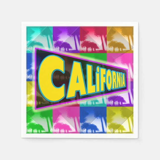 "Colouring California 2" Napkins (Front)