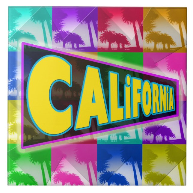 "Colouring California 2" Tile (Front)