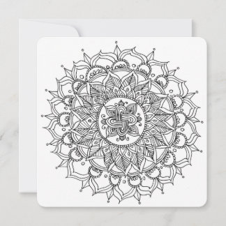 Colouring Card Mandala by Harmony